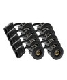 10 stk. Wifi indbygningsspot Inno88 - Inkl. Smart home GU10 pærer, sort, IP44, godkendt i isolering