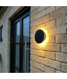 Dome 12W rund LED væglampe - IP65, CCT, sort