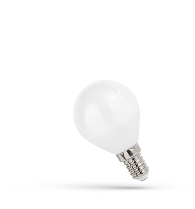 E14 6W LED kronepære - P45, Kultråd, matteret glas