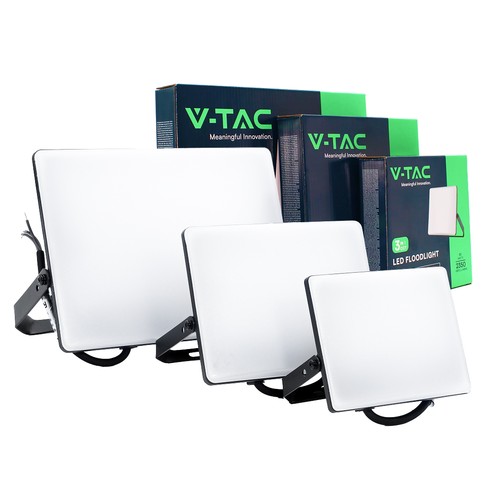 3 stk. CCT projektør sæt 30W, 50W og 100W - 3 lyskulører, matteret front, arbejdslampe, udendørs