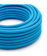 5m Stofledning 2x0.75 mm², tekstil - 230V, Lyseblå