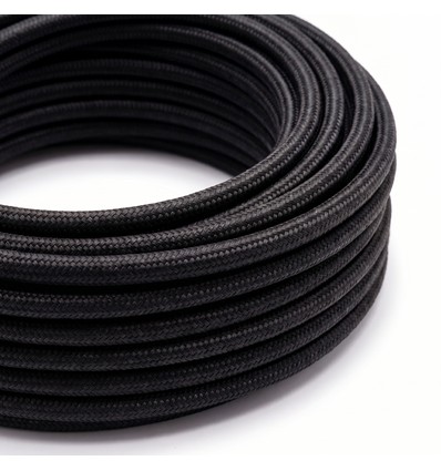 5m Stofledning 2x0.75 mm², tekstil - 230V, Sort