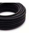 5m Stofledning 2x0.75 mm², tekstil - 230V, Sort