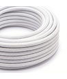 5m Stofledning 2x0.75 mm², tekstil - 230V, Hvid