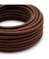 5m Stofledning 2x0.75 mm², tekstil - 230V, Kaffefarvet