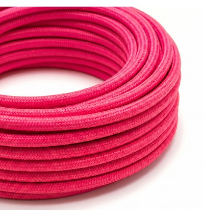 5m Stofledning 2x0.75 mm², tekstil - 230V, Roserød