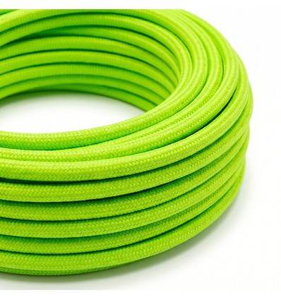 5m Stofledning 2x0.75 mm², tekstil - 230V, Lysegrøn