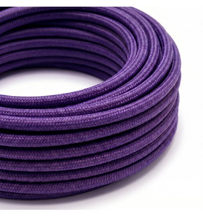 5m Stofledning 2x0.75 mm², tekstil - 230V, Lilla