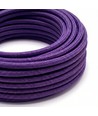 5m Stofledning 2x0.75 mm², tekstil - 230V, Lilla