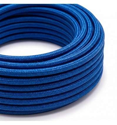 5m Stofledning 2x0.75 mm², tekstil - 230V, Blå