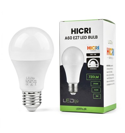 E27 9W dæmpbar HiCri pære - RA98