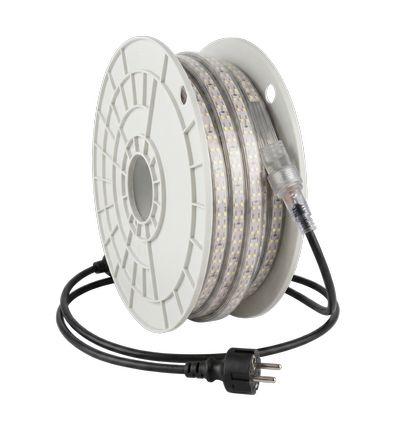 50m LEDlife arbejdslys LED strip på tromle - 230V, IP67, 180 LED/m, 11W/m, 1100 lm/m