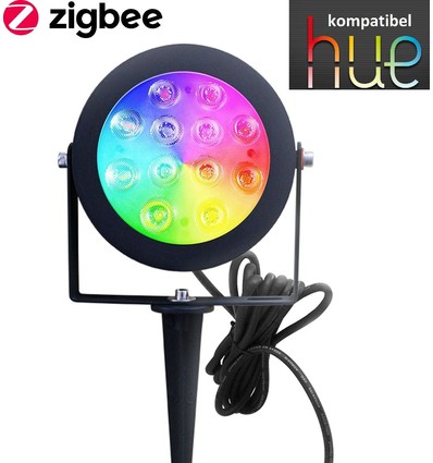 Outlet: Zigbee Pro LED Have Spot 25W i RGB+CCT, 2100LM, IP65, 230V - Sort