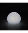 Opladelig RGB LED bordlampe Ø13cm - Hvid, inkl. fjernbetjening, IP54 udendørs