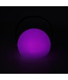 Opladelig RGB LED bordlampe Ø13cm - Hvid, inkl. fjernbetjening, IP54 udendørs