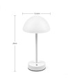 Opladelig LED bordlampe Inde/ude - Hvid, touch dæmpbar, 3i1, IP20 indendørs