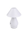 Opladelig LED bordlampe - Hvid, Ø16cm, 21,5cm høj, touch dæmpbar, 3i1, IP20 indendørs