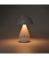 Opladelig LED bordlampe - Hvid, Ø15cm, 22cm høj, touch dæmpbar, 3i1, IP20 indendørs