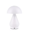 Opladelig LED bordlampe - Hvid, Ø15cm, 22cm høj, touch dæmpbar, 3i1, IP20 indendørs
