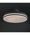60W LED loftslampe med ventilator - CCT, sort, inkl. fjernbetjening