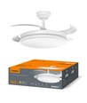 60W LED loftslampe med ventilator - CCT, hvid, inkl. fjernbetjening