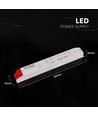 200W / 12V DC strømforsyning til LED strips - 16.5A, IP44 vådrum