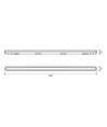 150cm LED armatur 50W - Gennemfortrådet, Sort, 160 lm/W 5000K