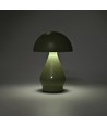 Opladelig LED bordlampe - Grøn, Ø15cm, 22cm høj, touch dæmpbar, 3i1, IP20 indendørs