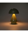 Opladelig LED bordlampe - Grøn, Ø15cm, 22cm høj, touch dæmpbar, 3i1, IP20 indendørs