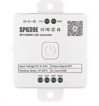 Løbelys RGBW+IC SPI strip controller - Bluetooth, 12V/24V, SP639E