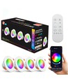 4 stk. 5W Smart Home LED downlight - Bluetooth, virker med Google Home, Alexa og smartphones