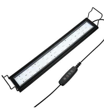 48-68 cm akvarie armatur - 11W LED, hvid/blå/rød/grøn/lilla, justerbar længde, IP66