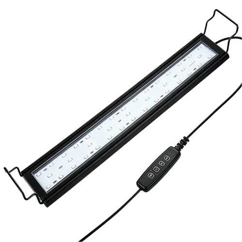 90-106 cm akvarie armatur - 23W LED, hvid/blå/rød/grøn/lilla, justerbar længde, IP66