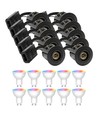 10 stk. Zigbee indbygningsspot Inno88 - Inkl. Hue kompatible GU10 pærer, sort, IP44, godkendt i isolering