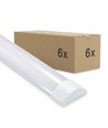 6x 120cm komplet LED armatur - 40W, 3 års producentgaranti, 230V