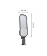 150W Streetos 2 LED gadelampe - IP65, 145/75°, IK09, neutral hvid