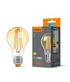 E27 10W LED filament pære - A60, ekstra ekstra varm hvid, bronze glas