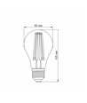 E27 10W LED filament pære - A60, ekstra ekstra varm hvid, bronze glas