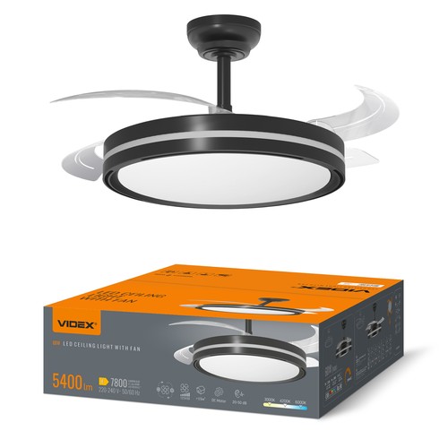 Loftslampe med skjult blæser - RA90, CCT, 60W, sort