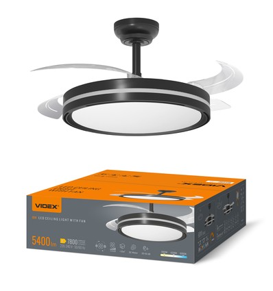 Loftslampe med skjult blæser - RA90, CCT, 60W, sort