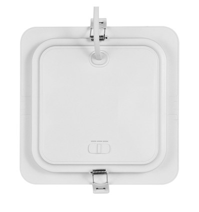 18W Dure 3 kvadratisk LED loftslampe - CCT, IP54, 17x17 cm, hvid kant, 110 grader