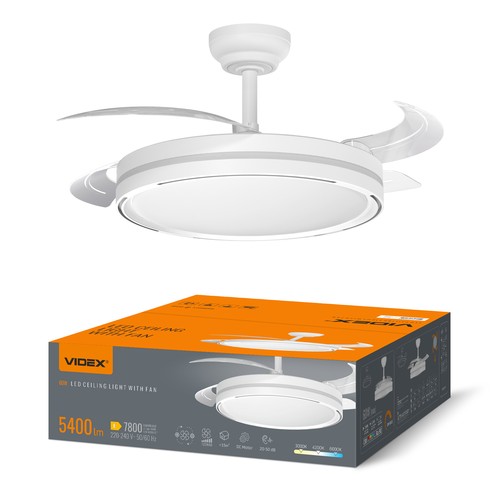 Loftslampe med skjult blæser - RA90, CCT, 60W, hvid