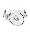 Demo: 30W Ø20 cm indbygningsspot RA90 - Hul: Ø18 cm, Mål: Ø20 cm, CCT - 3 lyskulører, 3i1, hvid kant