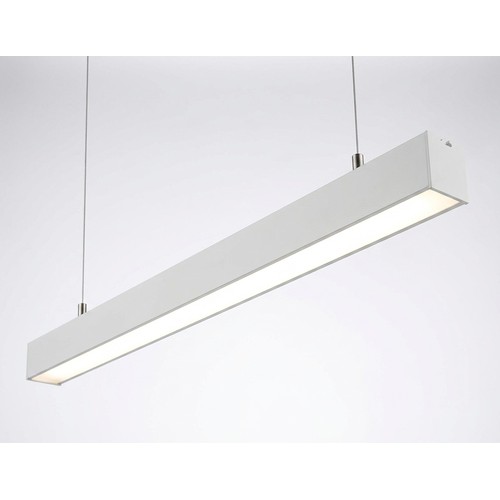 120cm 38/32/24W lysskinne - CCT, Hvid, loftlampe til kontor, inkl. wireophæng