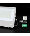 150W LED projektør - 135lm/W, CREE chip, IP65, sort hus, 6 års garanti