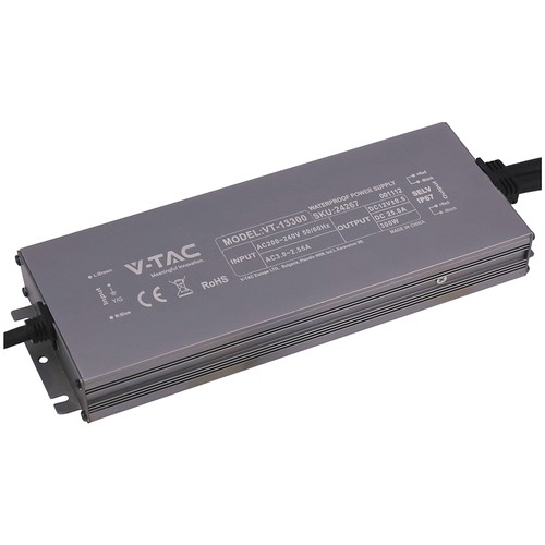 300W / 12V DC strømforsyning til LED strips - 25A, IP67 vandtæt