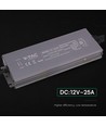 300W / 12V DC strømforsyning til LED strips - 25A, IP67 vandtæt
