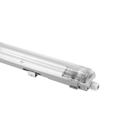 60cm Limea T8 LED armatur, gennemfortrådet - Til 1x 60cm LED rør, IP65 vandæt