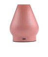 Opladelig LED bordlampe - Pink, Ø16cm, 21,5cm høj, touch dæmpbar, 3i1, IP20 indendørs