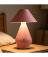 Opladelig LED bordlampe - Pink, Ø16cm, 21,5cm høj, touch dæmpbar, 3i1, IP20 indendørs